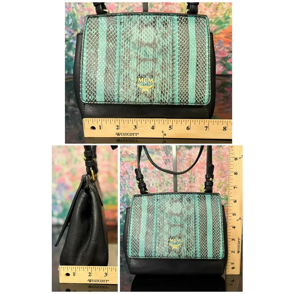 EUC Authentic MCM Leather and Python Crossbody Shoulder or Clutch Bag
